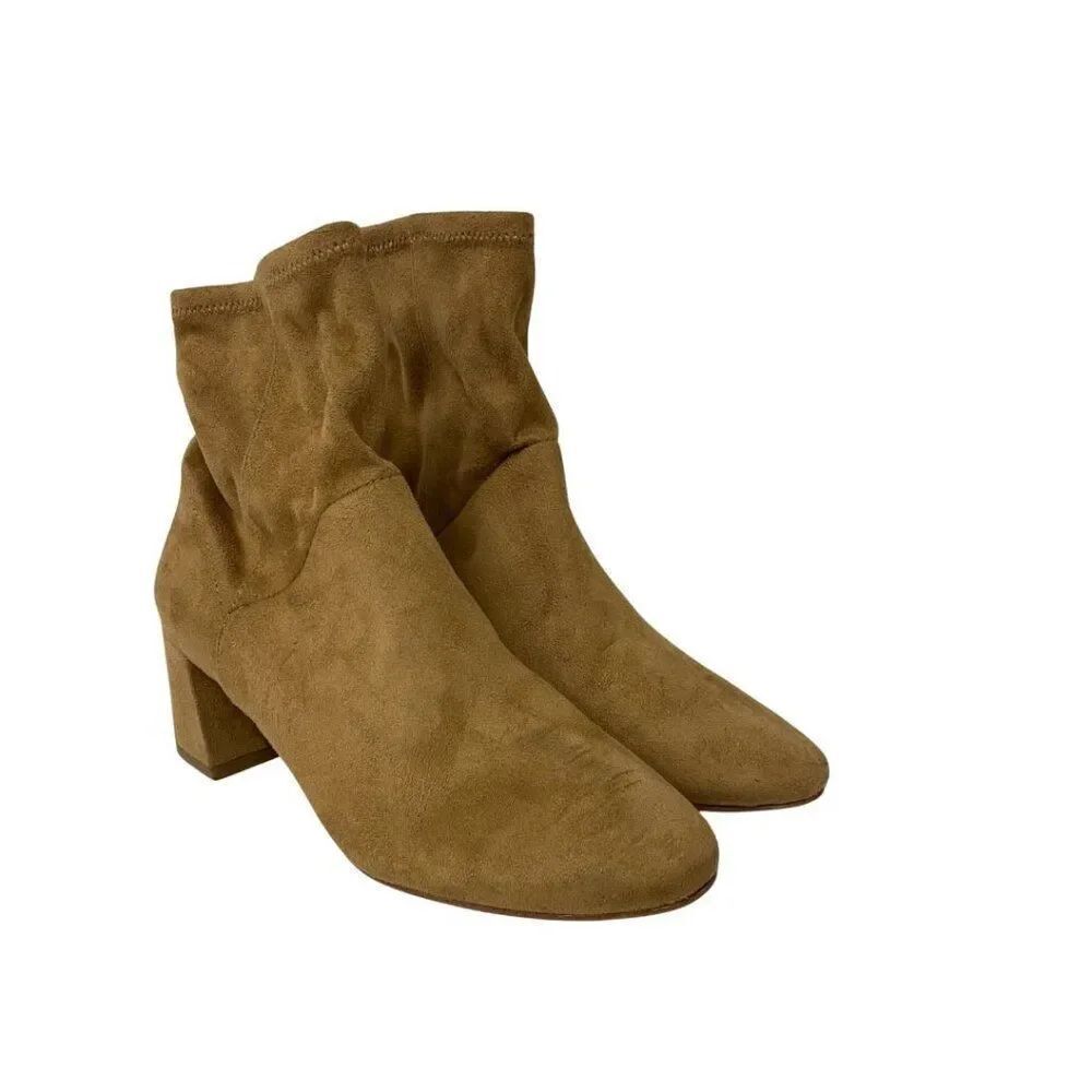 Boden Cara Stretch Ankle Boot Size EU 36 US 5.5 Brown Block Heel A1576 display